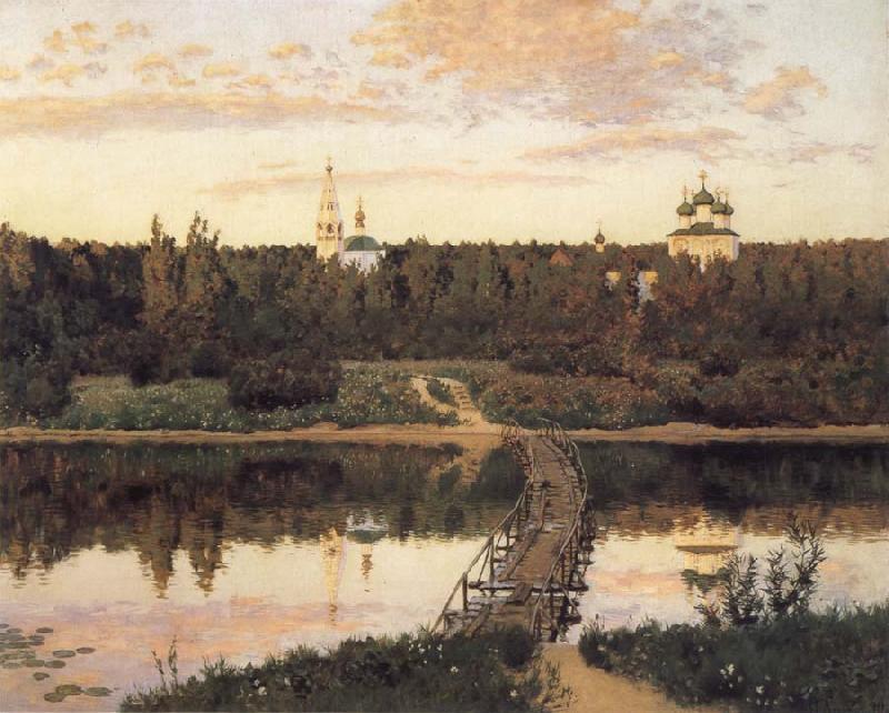 Levitan, Isaak The noiseless closter oil painting image